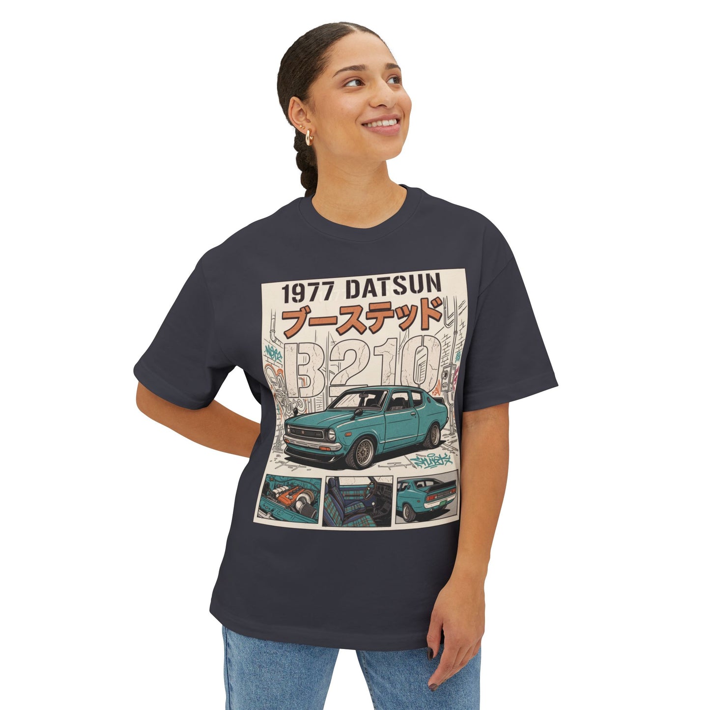 1977 Datsun 3210 Vintage Car Tee — Retro Japanese JDM Graphic T-Shirt