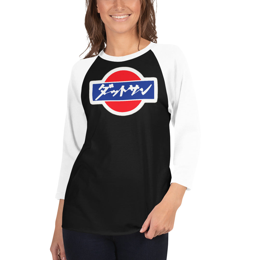 Datsun Japanese Logo3/4 sleeve raglan shirt