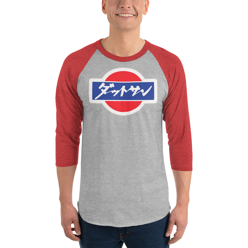 Datsun Japanese Logo3/4 sleeve raglan shirt